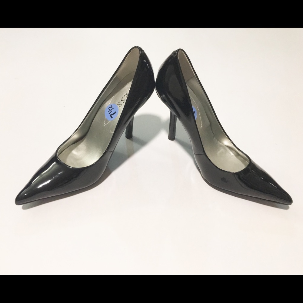 Guess Black Patent Pointy Heels